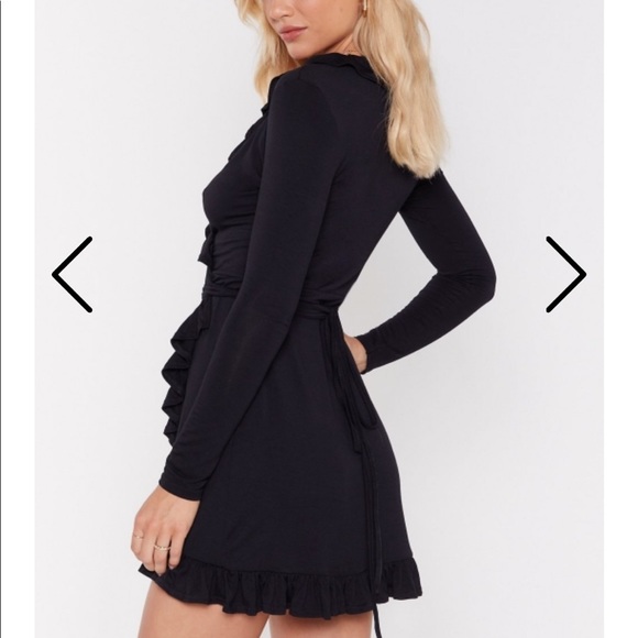 Wrap Ruffle Mini Dress - Picture 2 of 2